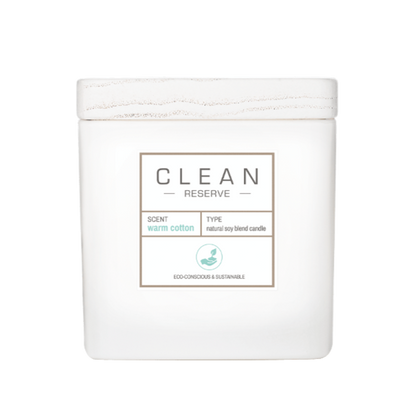 clen reserve Warm Cotton Natural Soy Blend Candle